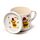 Kerstmis Jan Pashley Highland Koe Porselein Mok & Onderzetter Set