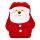 Kerstman Warmwaterkruik650ml pluche hoes