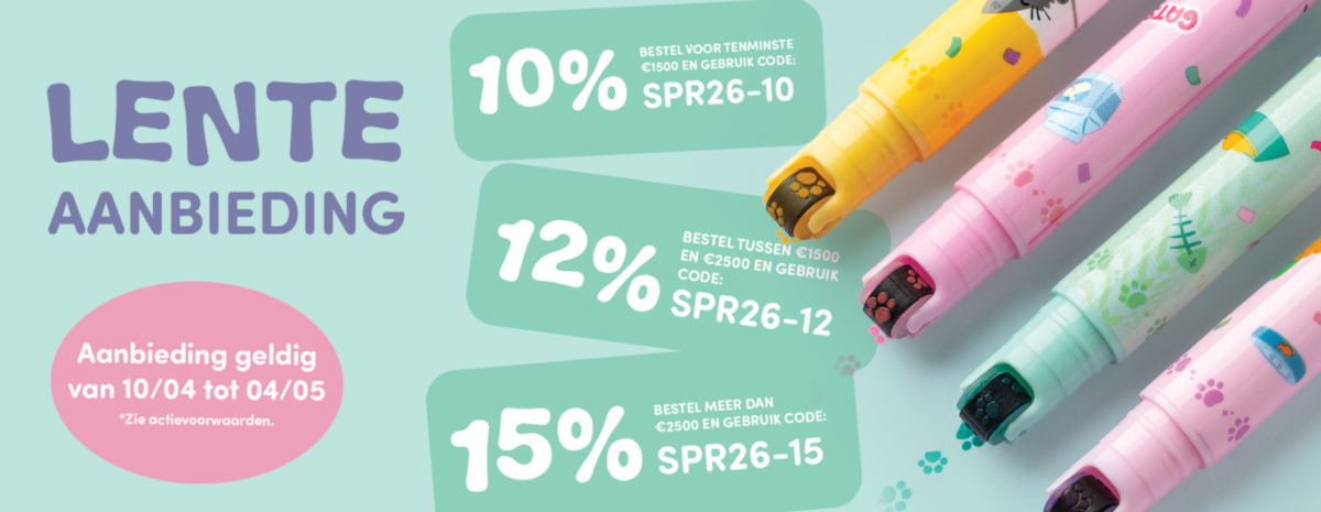 Voorjaarskorting 10, 12 of 15%